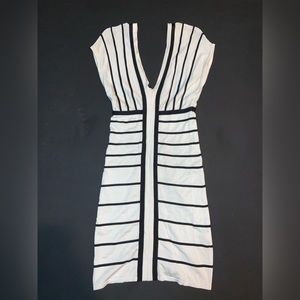 Bebe Black & White Dress Small